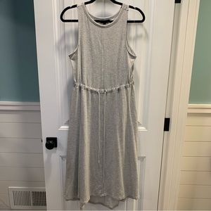 The Limited. High low casual gray dress. Size small. Tie at waist.